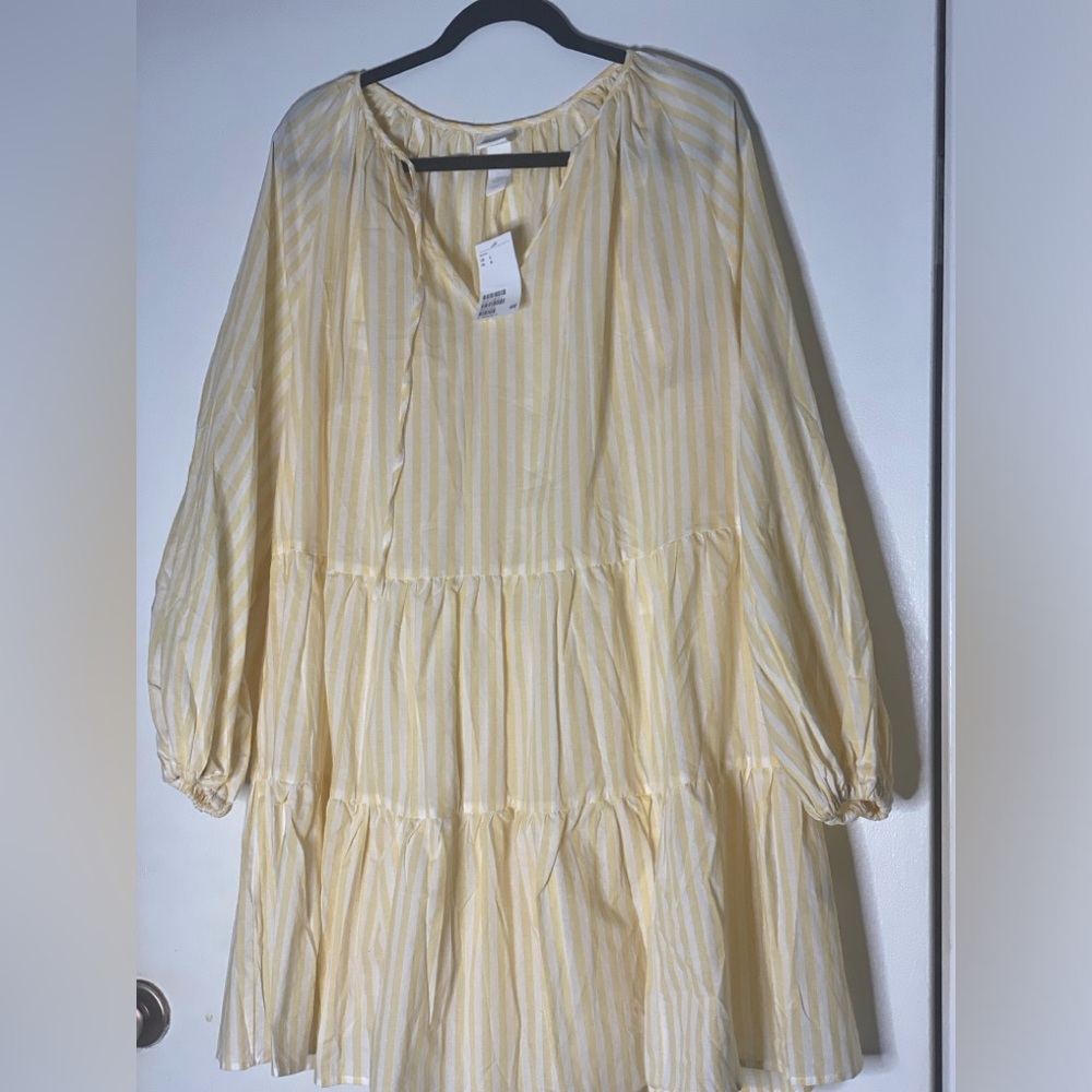 H&M Yellow striped dress